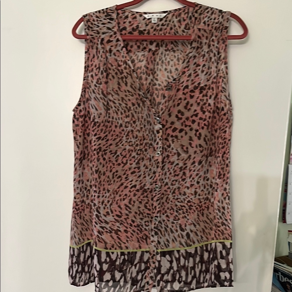 Sophisticated animal print blouse